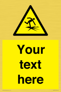 Custom warning thin ice